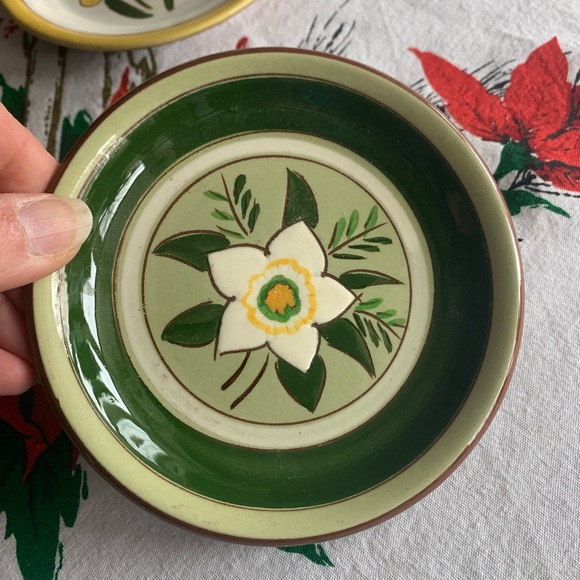 VTG Stangl Pottery set of 4 saucers collectible MCM floral Made in USA - Picture 6 of 13